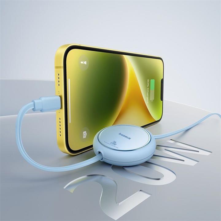 Produktbild Baseus Free2Pull retractable USB-C / Lightning cable 20W 1m - blue (1 m, 20 W)