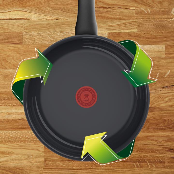 Actual product image Tefal Revive Black Koekenpan Ã˜28 CM - PFAS-vrij - Keramisch - Inductie (C44306) (Aluminium, 28 x 7.90 cm)