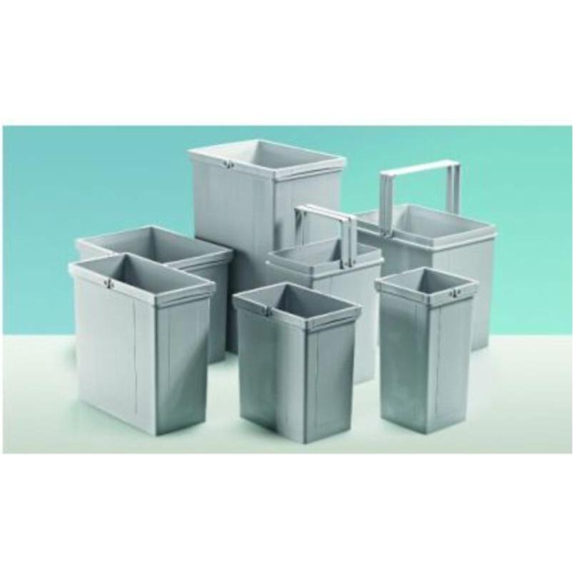 Hettich EINZELEIMER BF 5,5l KST GRAU, Abfalleimer, Grau