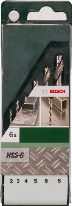 Immagine prodotto Bosch Professional Zubehör Set di punte da trapano per metallo (2 mm, 3 mm, 4 mm, 5 mm, 6 mm, 8 mm)