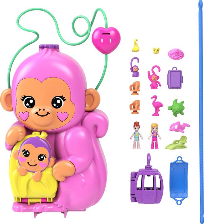 Productafbeelding Polly Pocket Speelset aap mama en baby