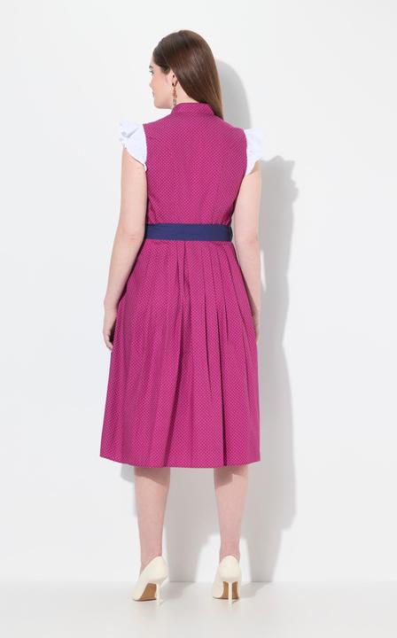 Actual product image Ulla Popken Minimal Print Goblet Collar Dirndl (48)