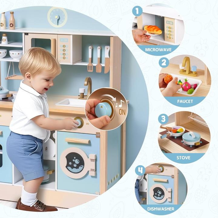 Actual product image Robud Wooden Play Kitchen Set