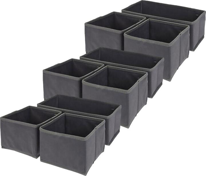 Actual product image Storage Solutions 3er-Set Schubladen Organizer, 3-tlg., Ordnungsboxen, dunkelgrau