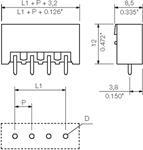 Produktbild Weidmüller 4 way vertical closed ends SMT header