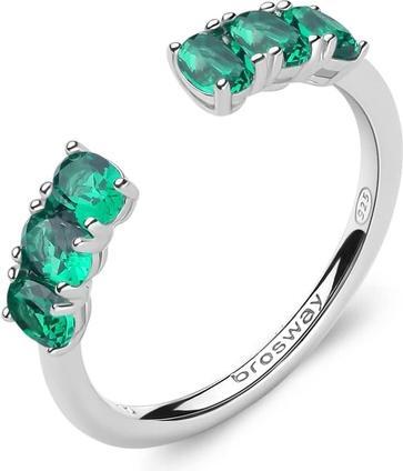 Image du produit Brosway Fancy Life Green FLG10 Shiny Open Ring - Circuit : L (56-59mm) (56, 57, 58, 59, Argent 925)