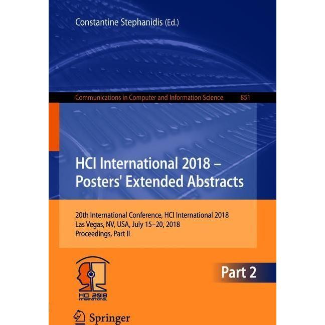 HCI International 2018 - Posters' Extended Abstracts, Fachbücher von Constantine Stephanidis
