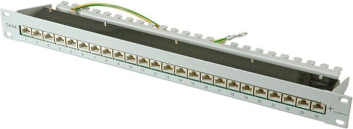 Produktbild Telegärtner MPP24-HS K Patch Panel Shield Cat6A Grey