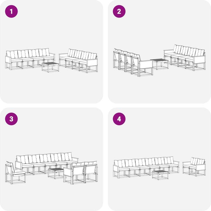 Produktbild vidaXL Outdoor-Sofa