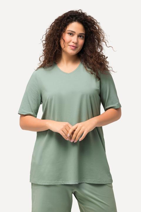 Produktbild Ulla Popken T-Shirt, A-Linie, V-Ausschnitt, Halbarm (58)