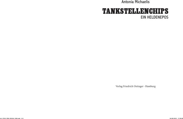 Produktbild Tankstellenchips (Deutsch, Antonia Michaelis, 2018)