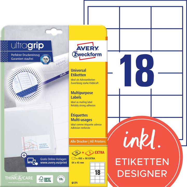 Productafbeelding Avery Universele etiketten