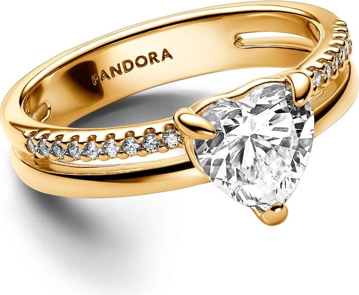 Immagine prodotto Pandora Anello a cuore a doppia fascia (60)