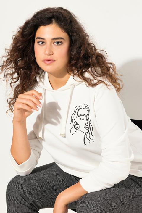 Produktbild Ulla Popken Hoodie, Gesicht, Classic, Kapuze, Langarm (46, 48)