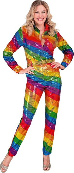 Produktbild Widmann Pailletten Hose in Regenbogen Muster