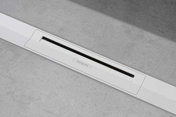 Produktbild hansgrohe HG Duschrinne RainDrain Flex kürzbar, freie Montage 1000mm mattweiss (1000 mm)