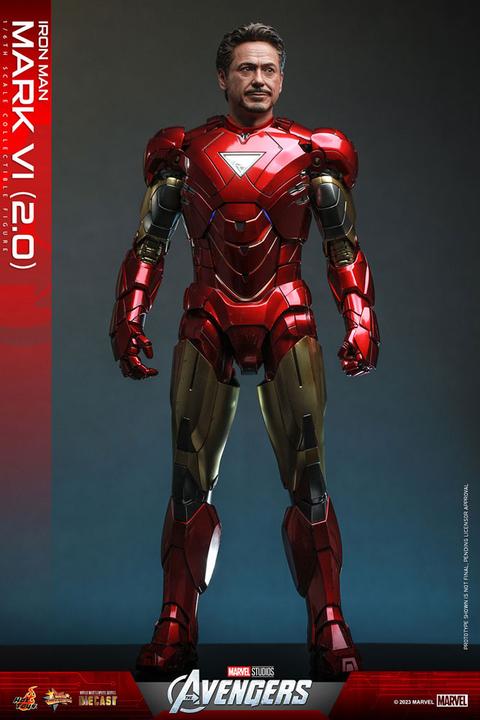 Actual product image Hot Toys Marvel's - The Avengers "Iron Man Mark VI (2.0)" 1/6 Diecast Action Figure 1/6