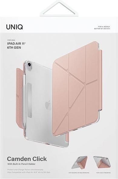 Actual product image Uniq etui Camden Click iPad Air 11" (2024) różowy/blush pink (Apple iPad Air 11 2024, Apple iPad Air 11 2025, Apple iPad Air 11 2026)