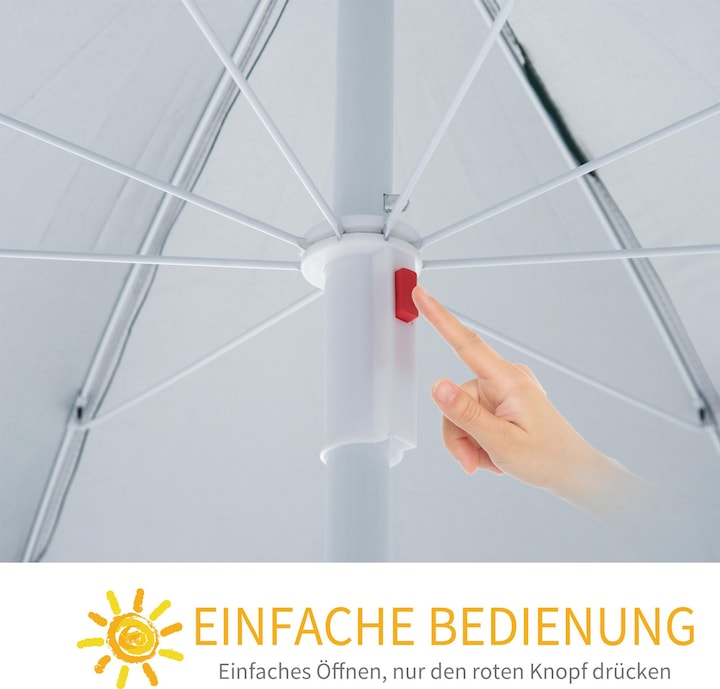 Produktbild Outsunny Sonnenschirm mit Seitenwänden (2.20 m)