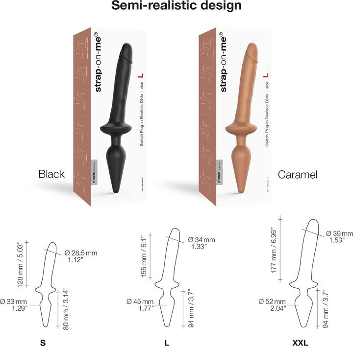 Produktbild Strap-on-me Switch Plug-In Dildo Caramel (L)