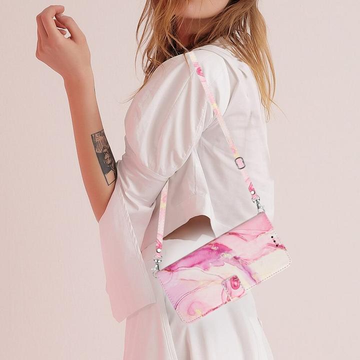 Actual product image Cover-Discount OPPO Reno10 / 10 Pro - Case Cover with lanyard Marble pink (OPPO Reno 10, Oppo Reno 10 Pro)