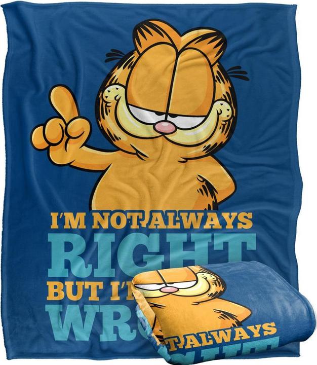 Image du produit Garfield - Couverture NEVER EVER WRONG (152 x 127 cm)