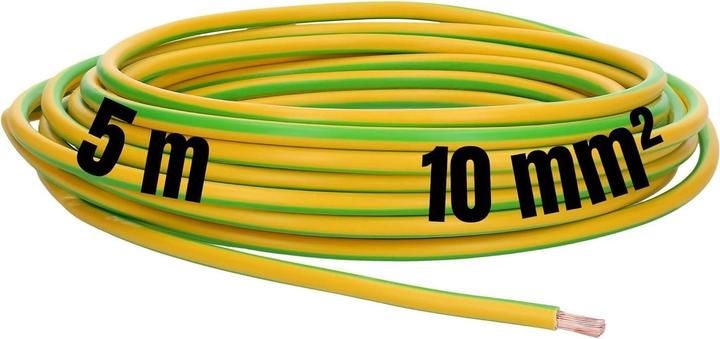 Actual product image Lapp 5 metres 4520005 H07V-K 10 mm² green-yellow I Earthing cable I Wiring cable I Core cable flex (5 m)