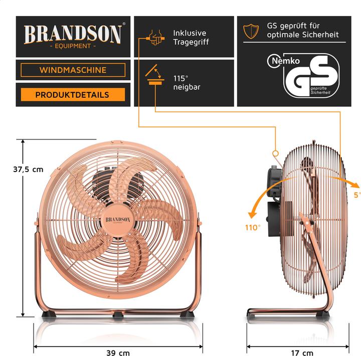 Image du produit Brandson Machine à vent style rétro (55 dB)