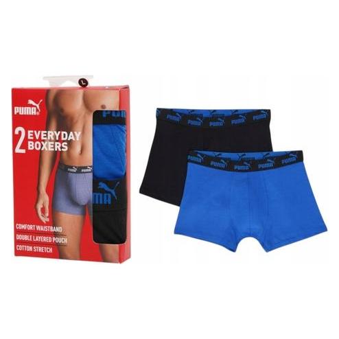 Puma, Herren, Unterhosen, Elements Herren Basic Boxershorts 2er-Pack, Blau, (Xl, 2er Pack)