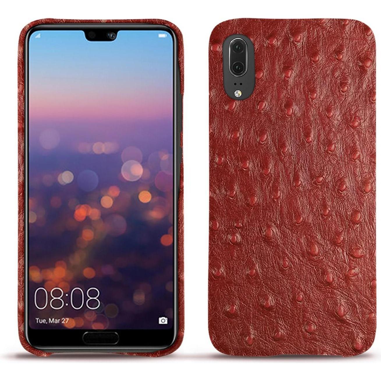 Thumbnail - Noreve Lederschutzhülle (Huawei P20), Smartphone Hülle, Rot