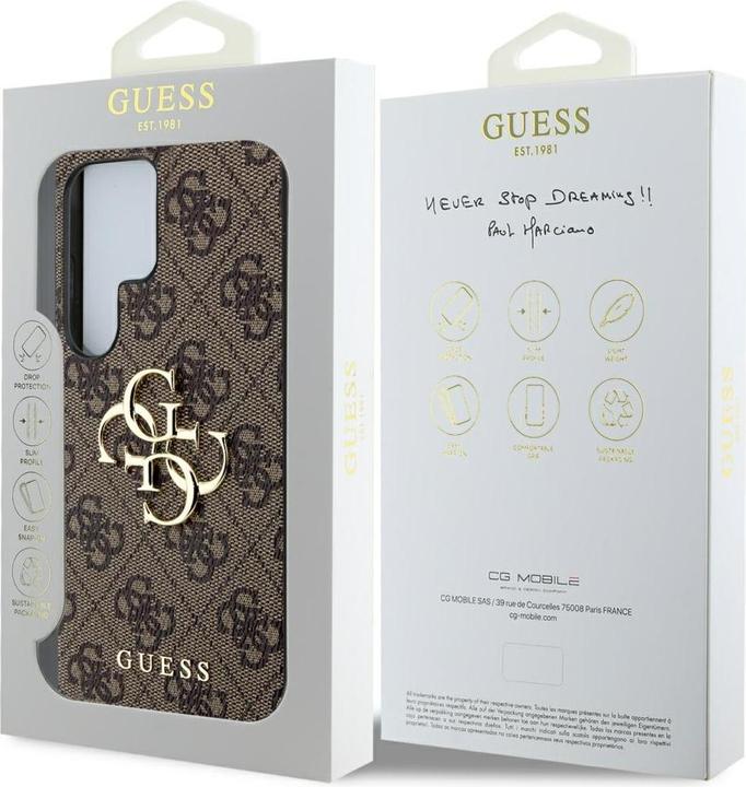 Produktbild Guess PU 4G Metal Logo Case für Samsung Galaxy S25 Ultra - brown (Samsung Galaxy S25 Ultra)