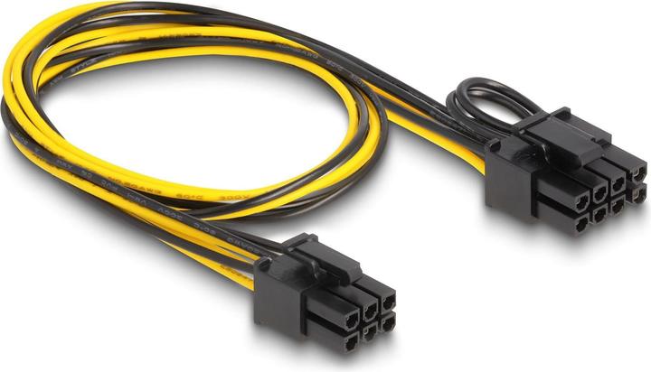 Image du produit Delock Câble d'alimentation PCI Express 6 broches mâle vers PCI Express 6+2 broches mâle 50 cm