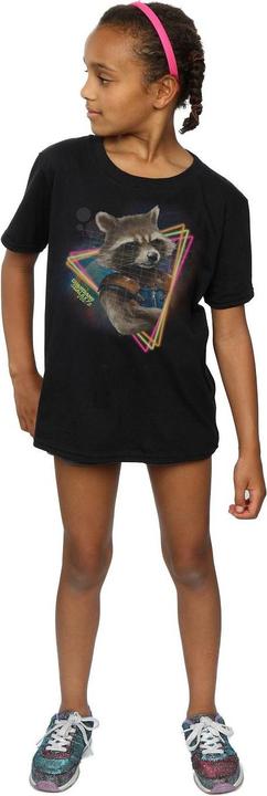 Actual product image Guardians of the Galaxy Girls Rocket Raccoon Neon Cotton T-Shirt (152, 158)