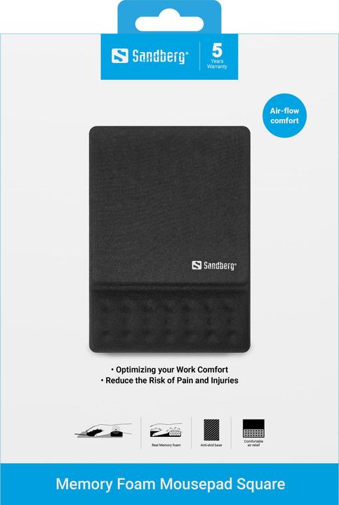 Actual product image Sandberg Memory Foam Mouse Pad Square (S)