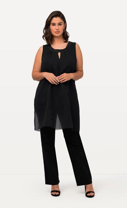 Actual product image Ulla Popken Beaded Neckline Sleeveless Tunic (60)