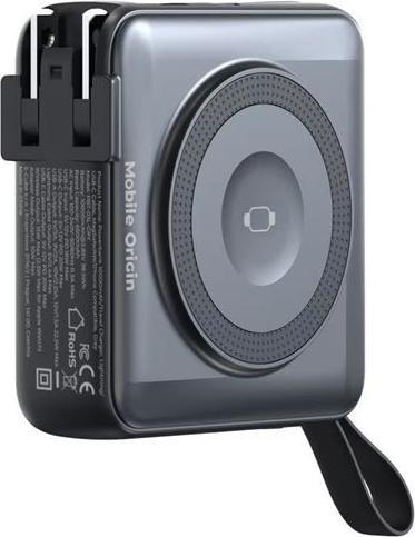 Image du produit Mobile Origin Powerbank & Travel Charger Lightning/USB-C Cable MagSafe AW/iPhone Compatible black Powerbank -... (10000 mAh)