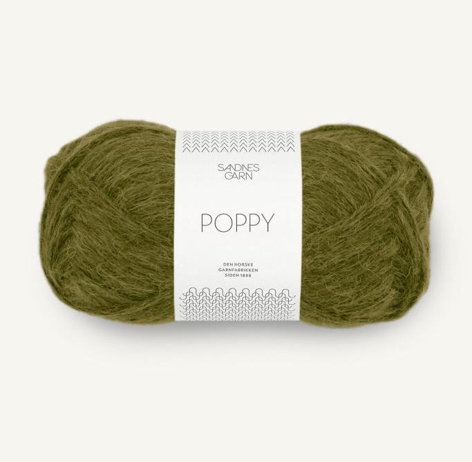 Actual product image Sandnes Garn Poppy col. 9563 moss green ca. 110 m 50 g (110 m)