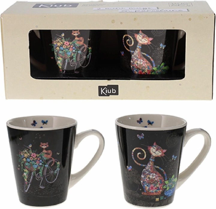 Produktbild Kiub konische minibecher + offene box katze schmetterling / fahrrad bug art jewels (x2) (75 ml, 2 x)