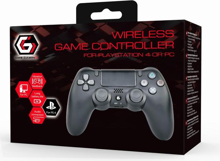 Image du produit Gembird Contrôleur de jeu sans fil JPD-PS4BT-02 pour PlayStation 4 ou PC, noir (PS4)