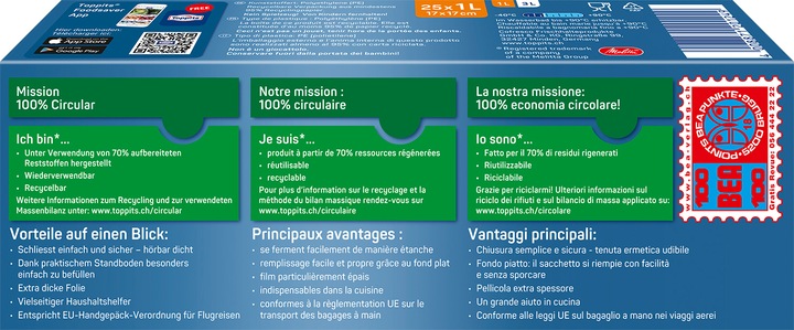 Image du produit Toppits Sac de congélation à double soudure SafeLoc (25 x)