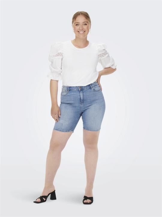 Image du produit Only Curvy CARLaola Reg Short en jean déstructuré (46)