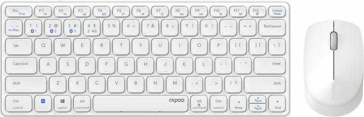 Actual product image Rapoo 9600m Wirel Multimode Blade Combo Set QWERTY Us White (US, Cable)