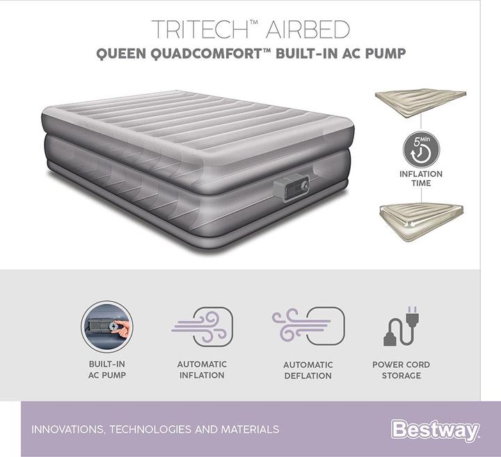 Immagine prodotto Bestway Tritech QuadComfort Airbed 203x152x51cm (150 x 200 cm)