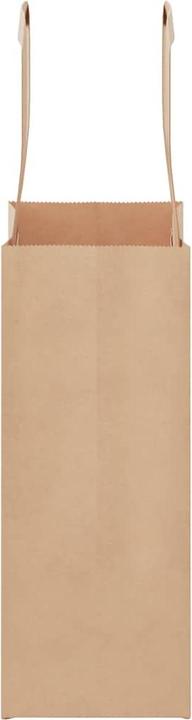 Produktbild vidaXL Kraftpapiertüten 50 Stk. mit Henkel Braun 32x17x25 cm Papiertüte (Geschenktüte, 50 x)