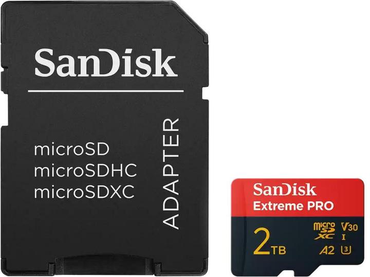 Actual product image Sandisk Extreme PRO UHS-I V30 (2000 GB, microSDXC, U3, UHS-I)