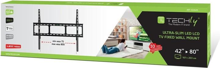 Image du produit Techly ICA-PLB-860 Support TV mural 106,7 cm (42") 203,2 cm (80") (Mur, 60 kg, 42" - 80")