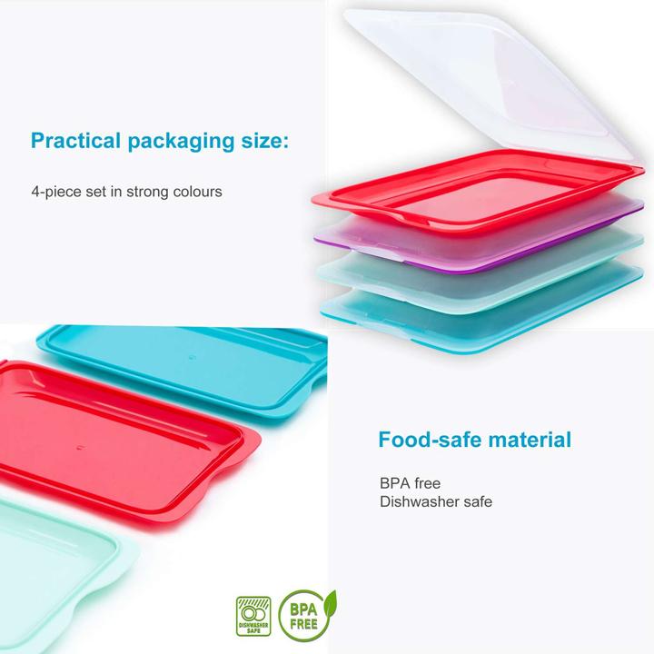 Actual product image Intirilife Cold cuts food storage tin set (4 pcs.) (0.50 l)