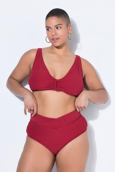 Actual product image Studio Untold High Waisted Terry Cloth Striped Bikini Briefs (48)