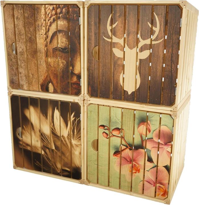 Immagine prodotto Holz Zollhaus Cervo di legno Harasse con porta, 35 x 35 cm (35 x 35 x 35 cm, 39.20 l)