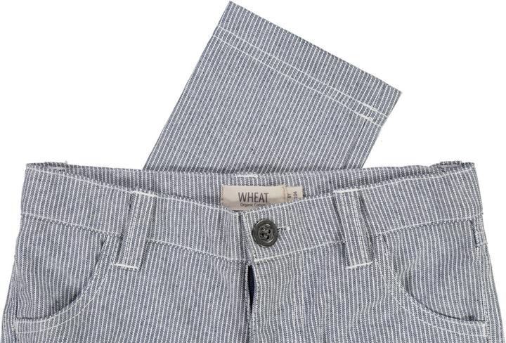 Blue stripes, Navy Denim, White